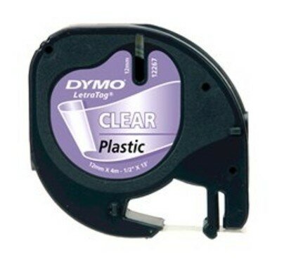 12267 Dymo Letratag tape 12mm Transparant