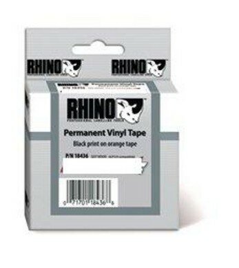 Rhino vinyl tape 18444 zwart op wit