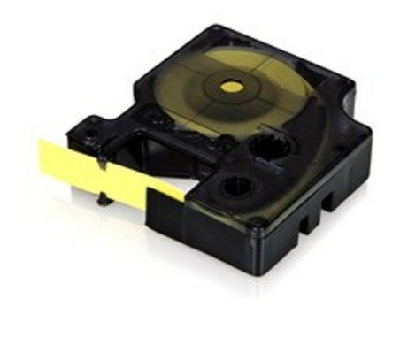 Rhino vinyl tape 18491 zwart op geel nylon