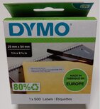 11352 Dymo kort adres etiket 25X54mm á500st 11352 Dymo kort adres etiket 25X54mm á500st