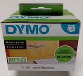 99013 Dymo Plastic Transparant etiket 36X89mm á260 st