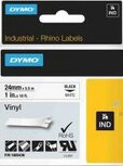 1805430 Rhino Vinyl tape 24mm Zwart op Wit 1805430 Rhino Vinyl tape 24mm Zwart op Wit