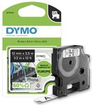 16957 Dymo D1 Nylon flex 12mm Wit
