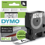 45803 Dymo D1 tape 19mm Zwart op Wit 