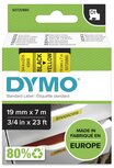 45808 Dymo D1 tape 19mm Zwart op Geel 