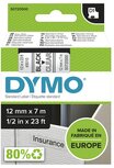 45010 Dymo D1 tape 12mm Zwart op Transparant