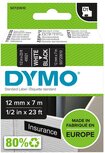 45021 Dymo D1 tape 12mm Wit op Zwart 