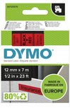 45017 Dymo D1 tape 12mm Zwart op Rood 