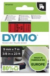 40917 Dymo D1 tape 9mm Zwart op Rood 