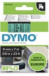 40919 Dymo D1 tape 9mm ZWART op GROEN 